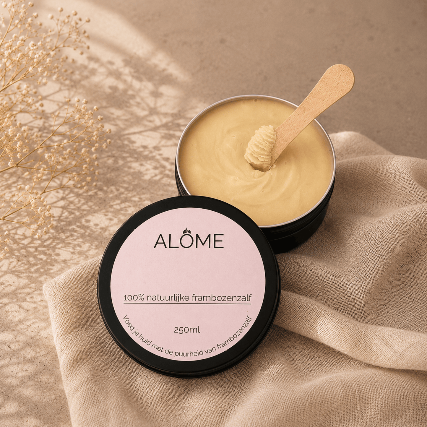 Duurzame crème spatel van hout