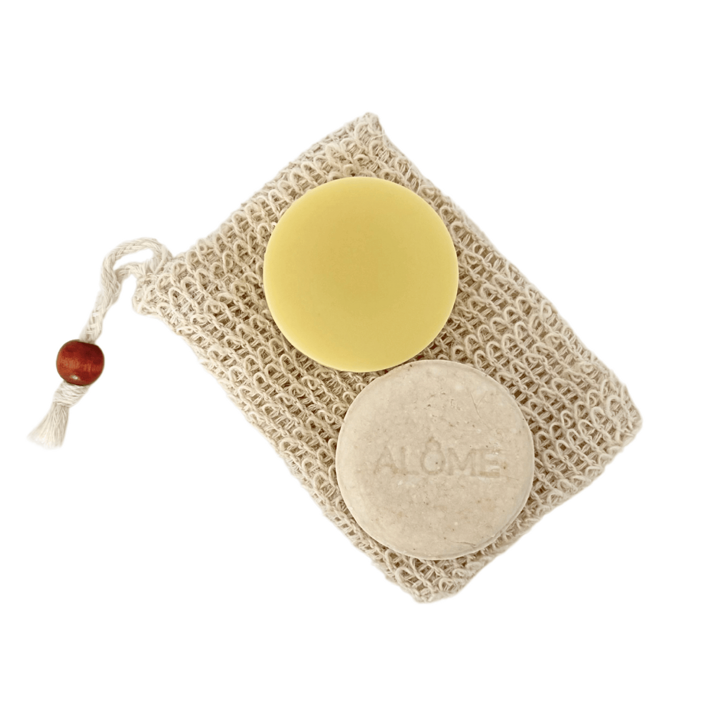 Zeeozakje met gevoelige hoofdhuid shampoo bar en conditioner bar