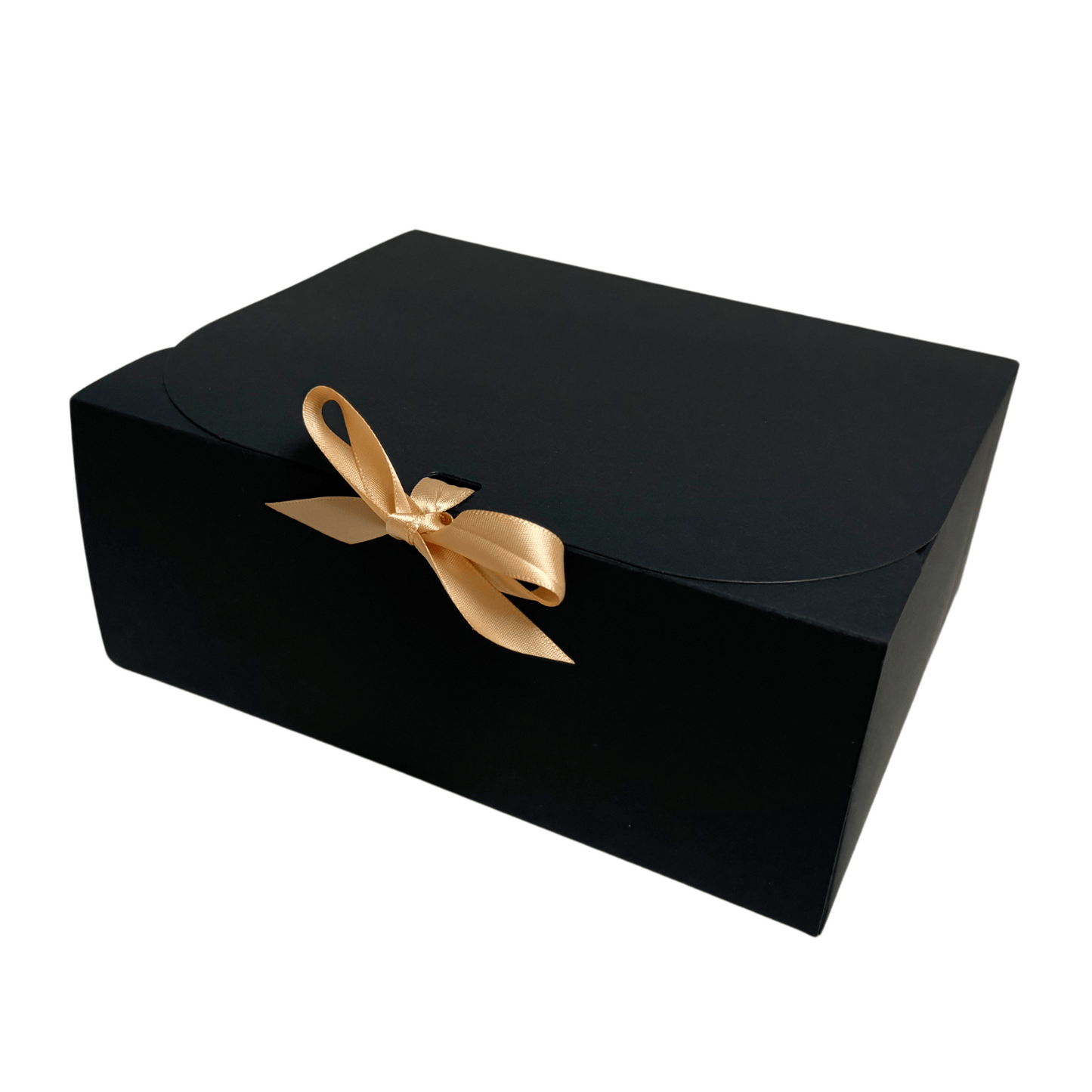 Luxe cadeaubox zwart met gouden lint