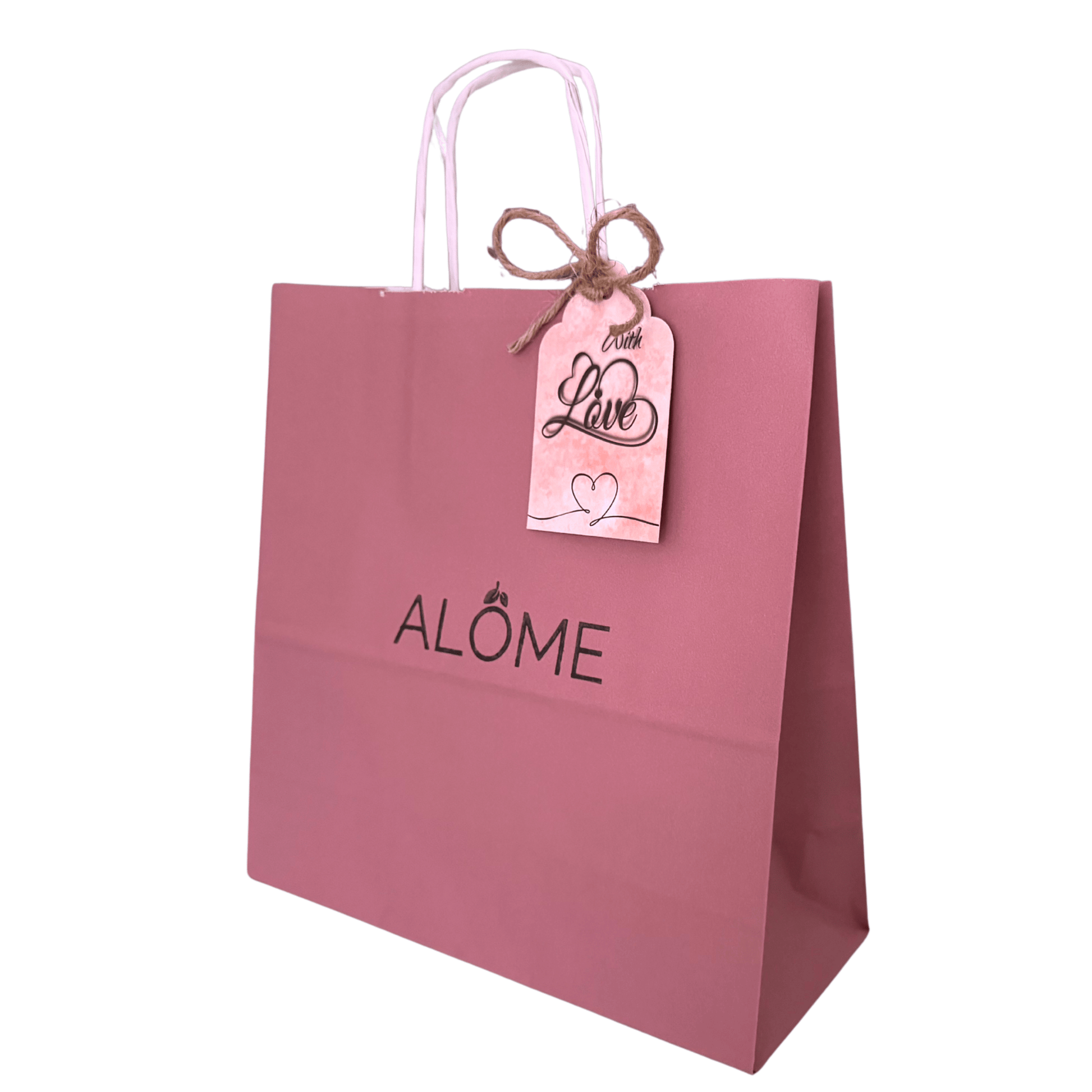 Roze cadeautje met klein kaartje