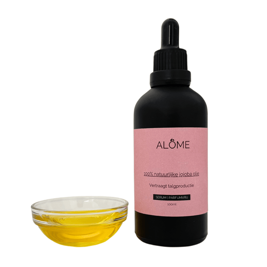 Jojoba olie in zwart pipetflesje