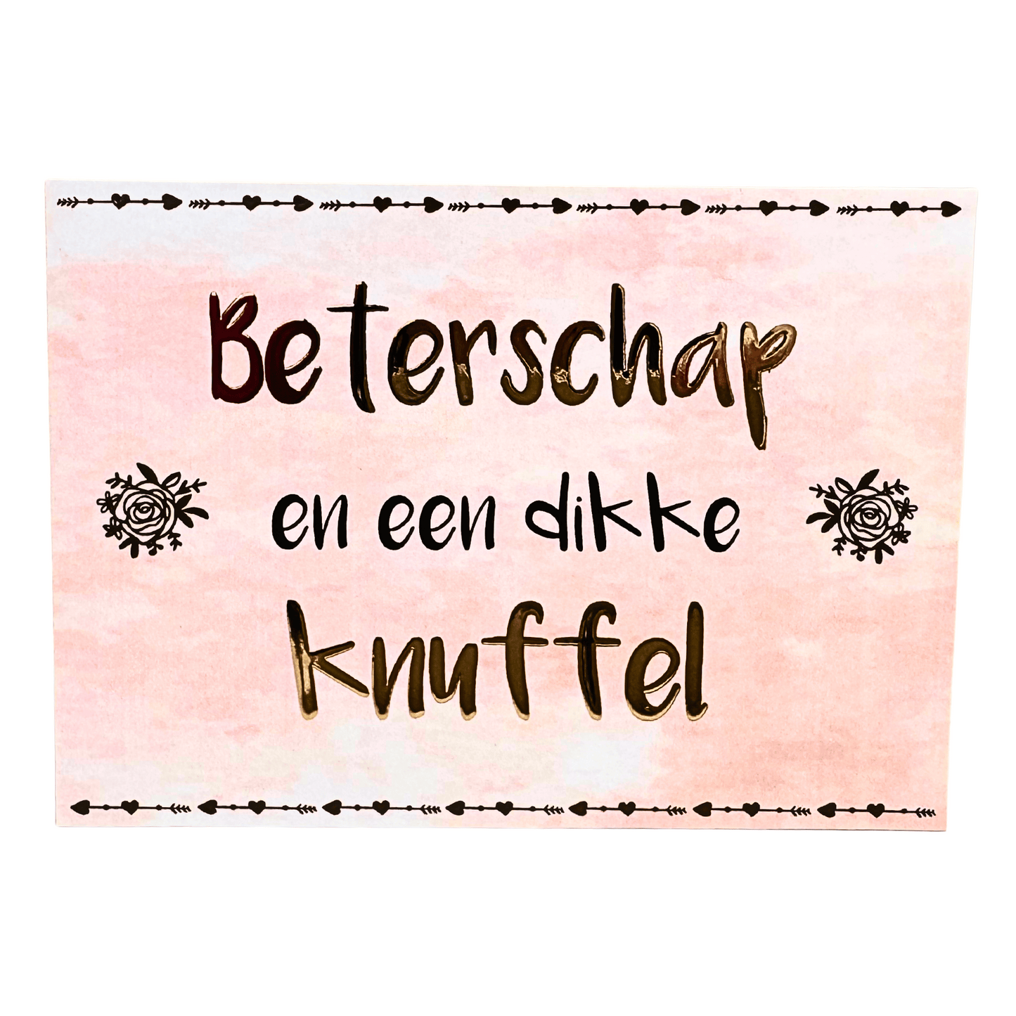 Kaart beterschap en dikke knuffel