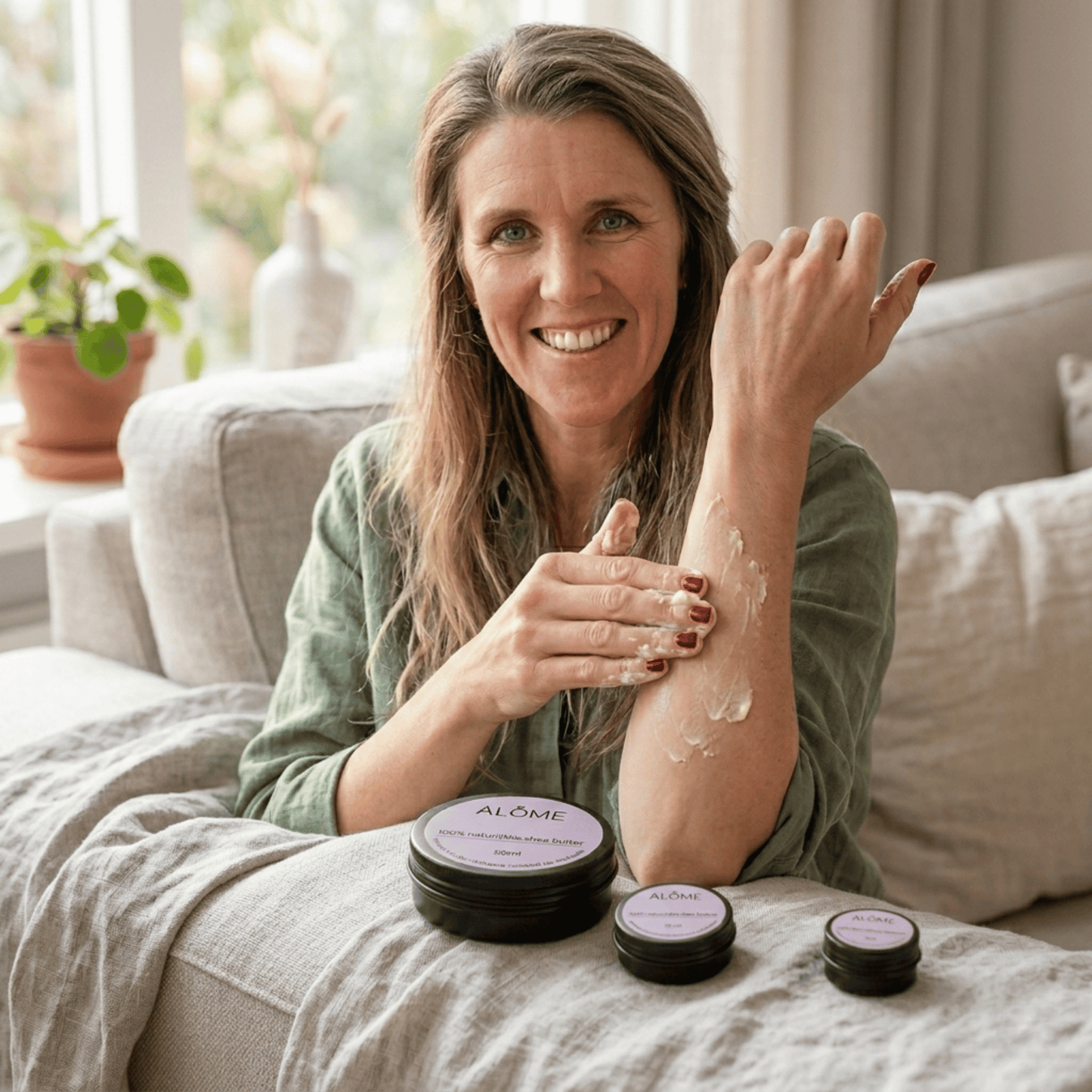 Pure shea butter verzorging voor huid, handen en droge plekken