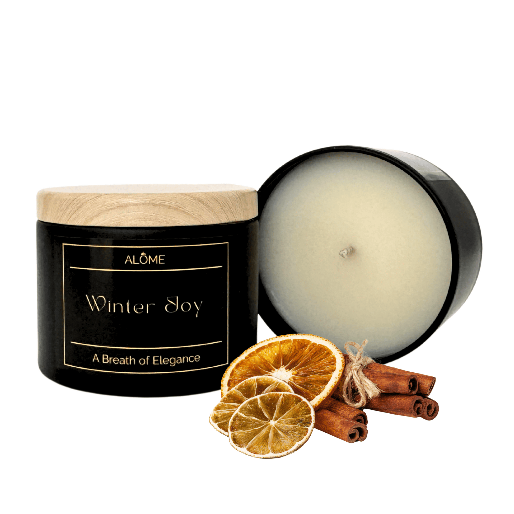 Geurkaars winter joy met sinaasappel en kaneel