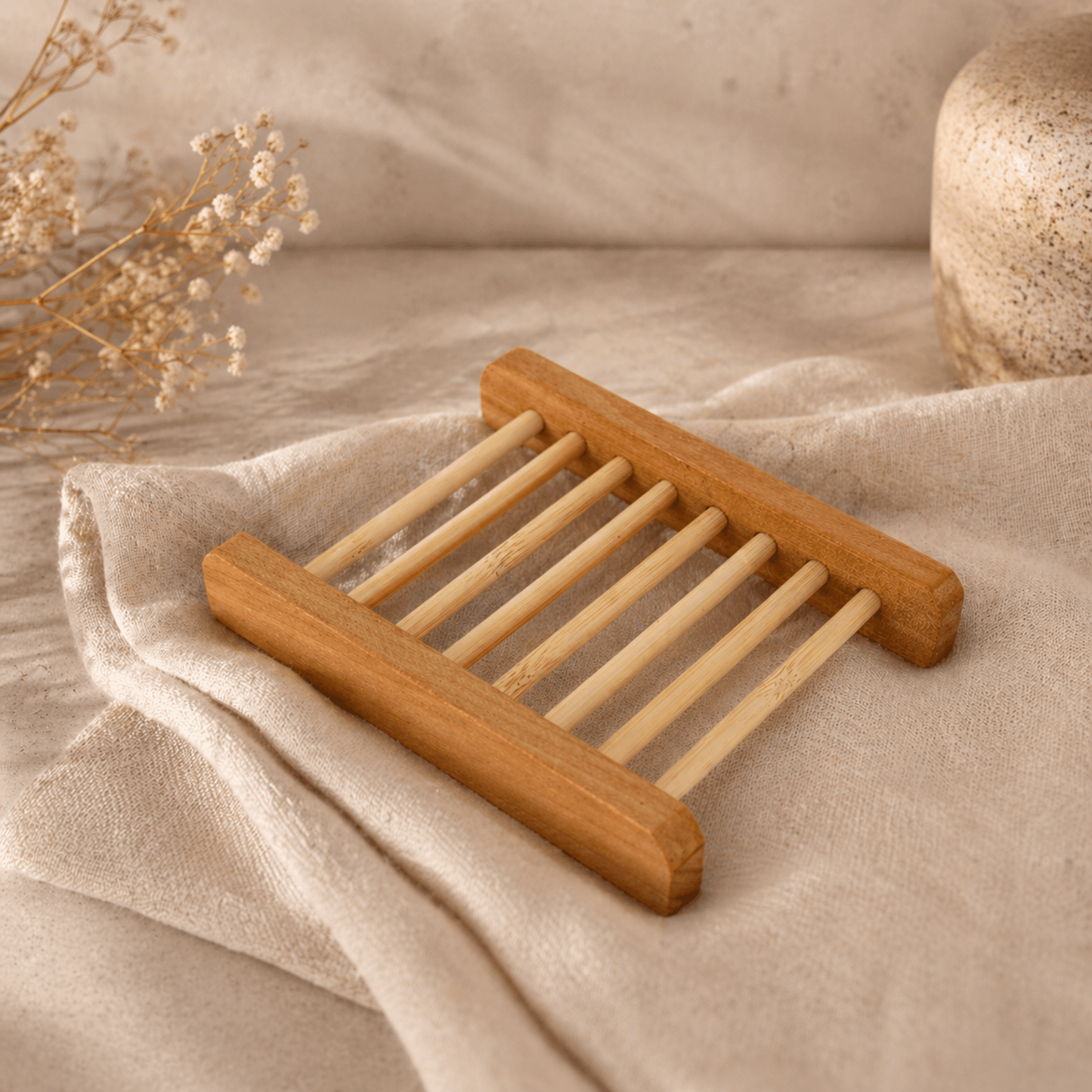 Shampoo bar en zeephouder duurzaam hout, plastic vrij